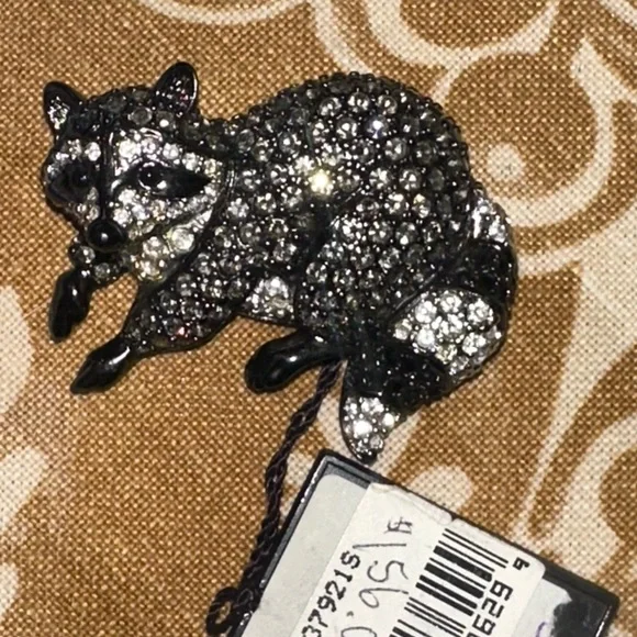 VINTAGE 90s Swarovski Jeweler's Collection Raccoon Brooch New With Tags! - Picture 4 of 6
